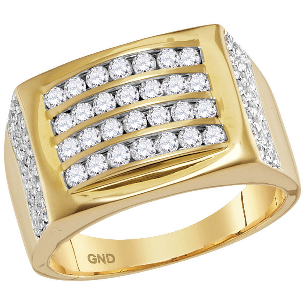 Rotante Ingranaggio Diamond Ring - $4,230 - 18 Kt Gold, Diamonds Italian Men's  Rings | Sauro