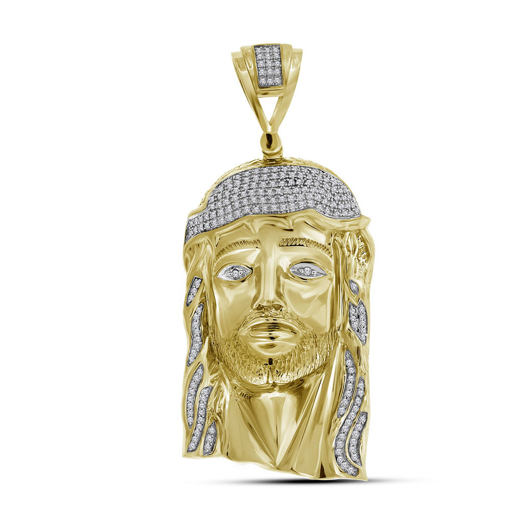 Diamond jesus sales face pendant